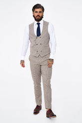 House of Cavani Elwood Houndstooth waistcoat